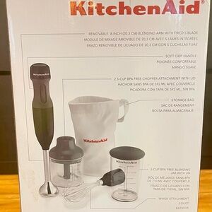 KitchenAid Black and Silver Hand Blender Kit